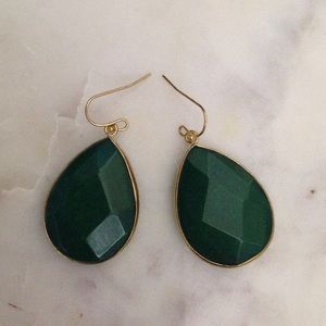 Anthropology Green earrings