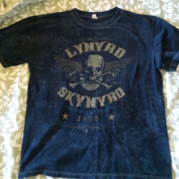 Blue tie-dye like Lynyrd Skynyrd shirt