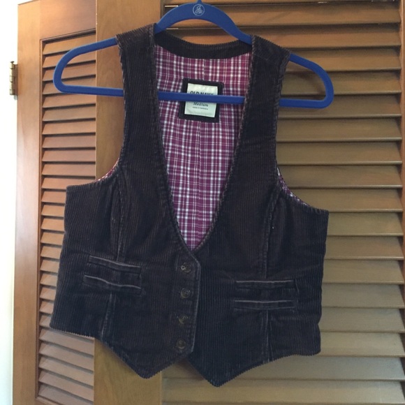 Old Navy Plum Corduroy Vest