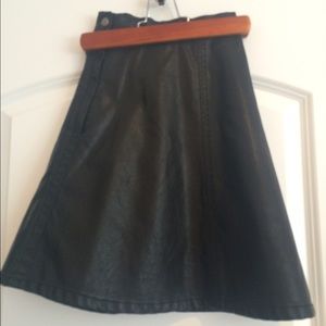 FOREVER 21+ leather-look skater skirt