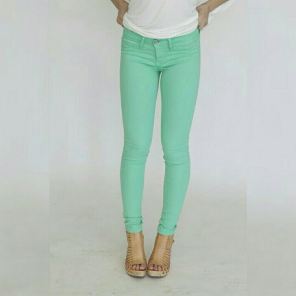 Sold Out! Mint ombre dye skinny pants - Picture 3 of 8
