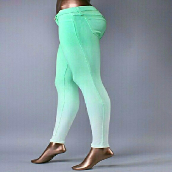 Sold Out! Mint ombre dye skinny pants - Picture 7 of 8