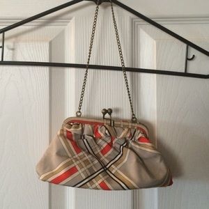 Small clutch purse / Bronze/orange