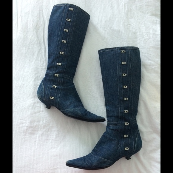 Authentic Alexander McQueen Denim Boots. 41 1/2