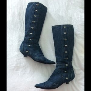 Authentic Alexander McQueen Denim Boots. 41 1/2
