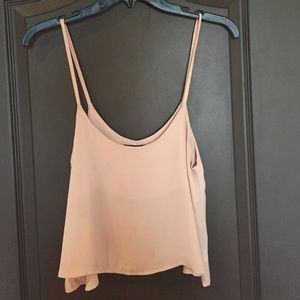 Light pink brandy Melville flowy midriff top