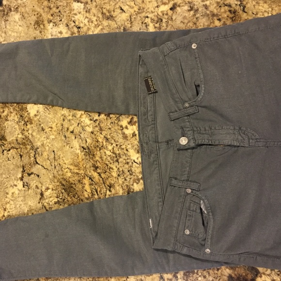 7 for all mankind gray corduroy gwenevere skinnys