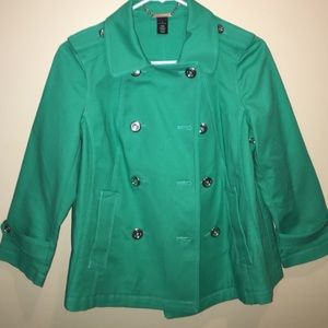 White House Black Market Emerald Green Blazer
