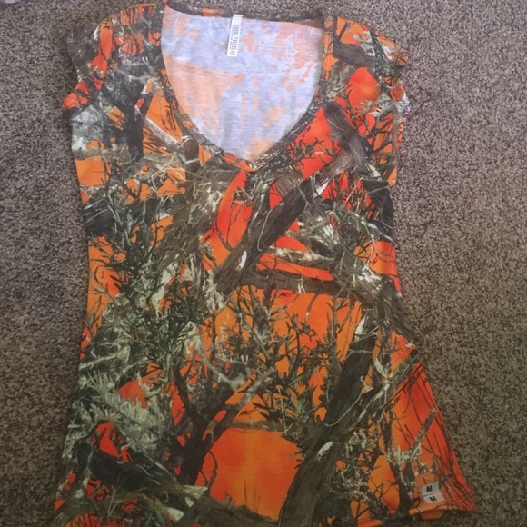 Orange camo timber shirt