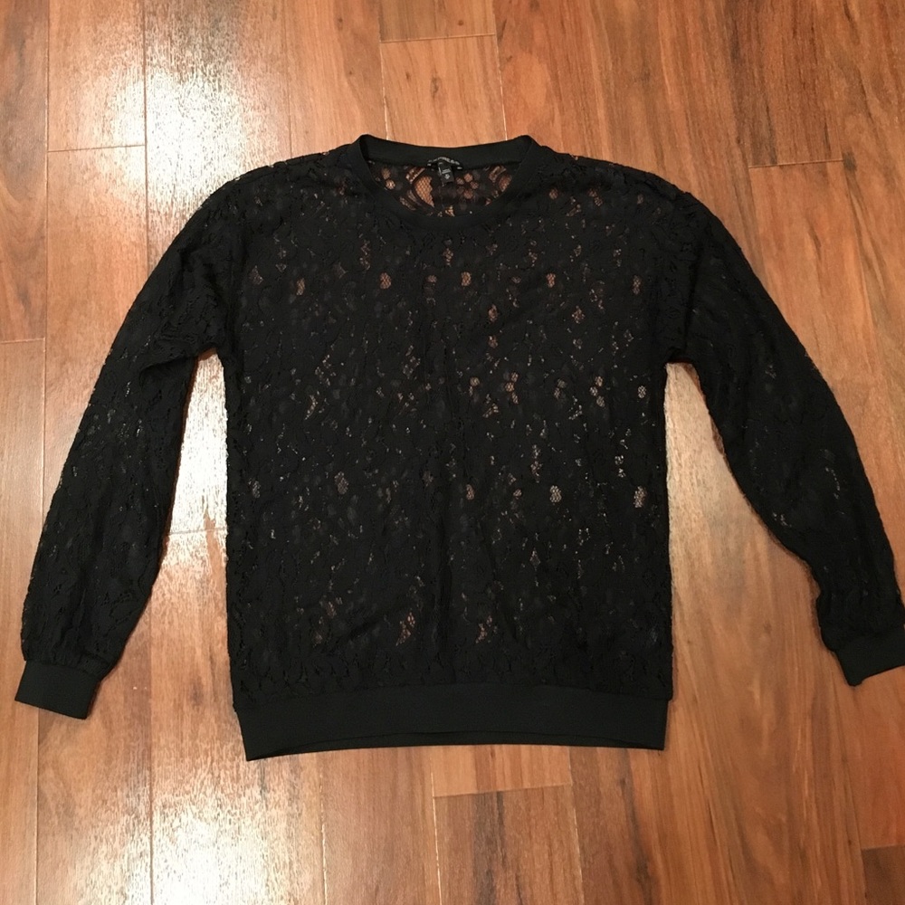 Floral Lace Long Sleeve Sweater Top