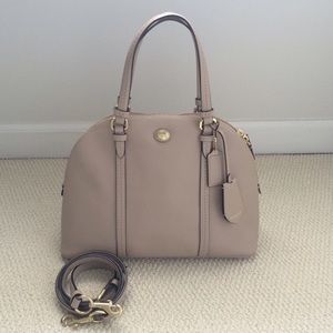 **SOLD** Coach Peyton Domed Satchel in Nude