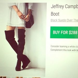 ❌SOLD❌Jeffrey Campbell*free people Suede Over Knee