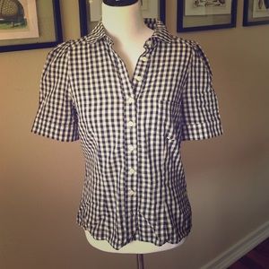 Black and white checked shirt