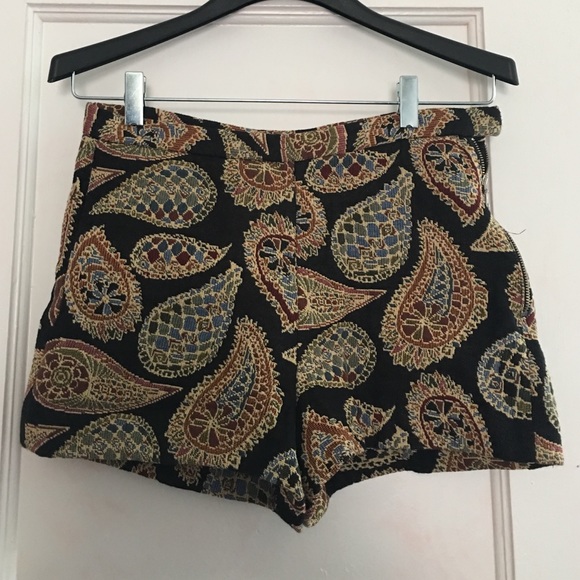 Zara High Waist Printed Shorts