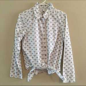 💐Floral Print Button Up