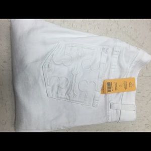 NWT Tory Burch white skinny jeans