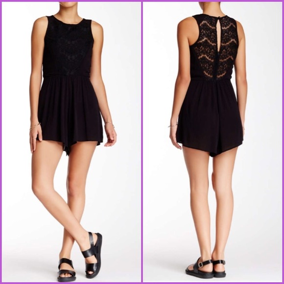NWT Black Lace Romper