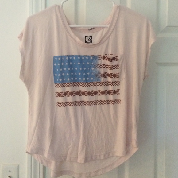 american flag cropped t-shirt