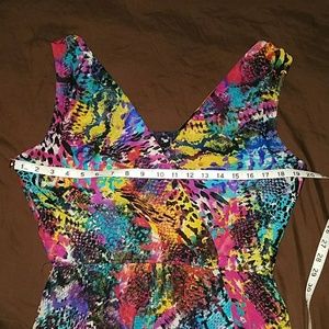 NWT Multicolor animal print high low flowy dress
