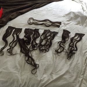 22' Remy human hair extensions clip in