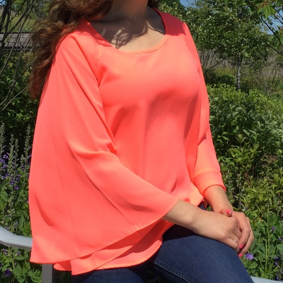 Coral Kaftan Blouse - Picture 4 of 4