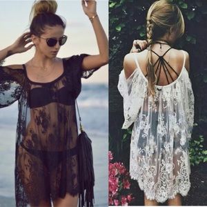 Black Lace Swimsuit Cover Up💕