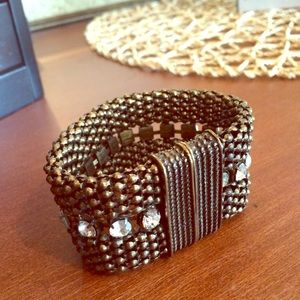 Brass Bracelet with Gems