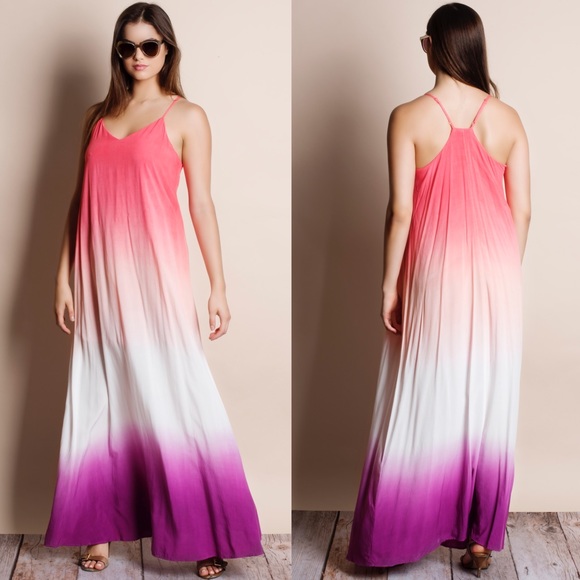 LOWEST PRICE Dip Dye Ombré Maxi Dress - Picture 3 of 4