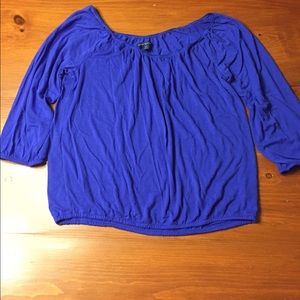 AE Blue Boat Neck Shirt