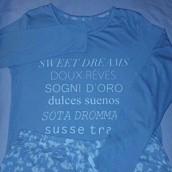 Women's Light Blue, 2 Piece Pajama Set