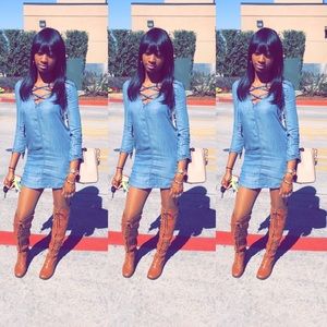 American Eagle Blue Jean Dress. 😍