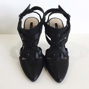 F21 Leather Strappy Heels