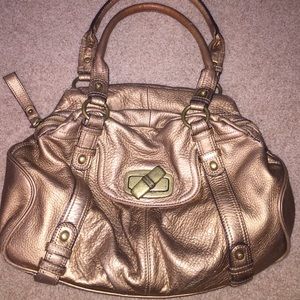 Metallic gold shoulder bag