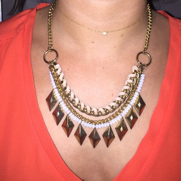 Gold statement necklace