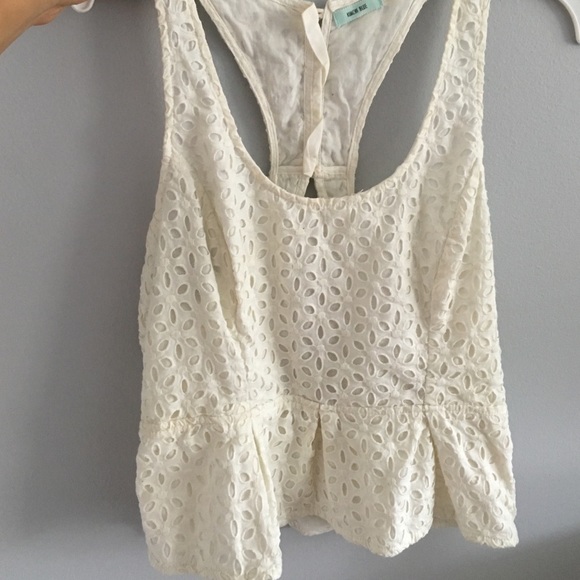 White paisley laced top