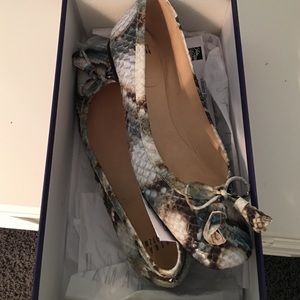 Stuart Weitzman snakeskin flats