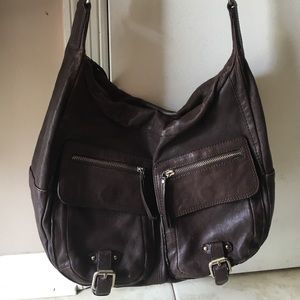 Banana Republic Brown Leather Cross Body Purse