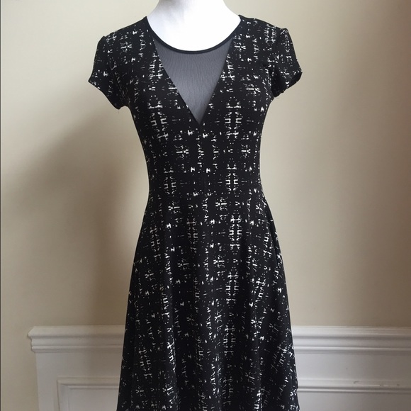 Urban Outfitters Mesh Cutout Fit and Flare Dress - Picture 2 of 4