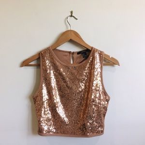 F21 Sequin Crop Top