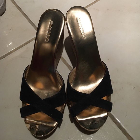 Navy Blue Jimmy Choo wedges