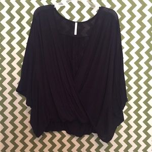 Black Low V-Neck top