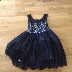 Beautiful laced black and whit kids dress