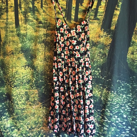 Forever 21 Dresses & Skirts - Black floral fit and flare dress plus size