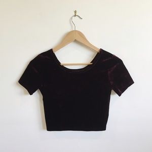 F21 Velveteen Crop Top