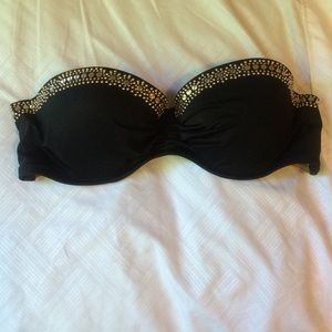 Strapless black Victoria Secret swimsuit top