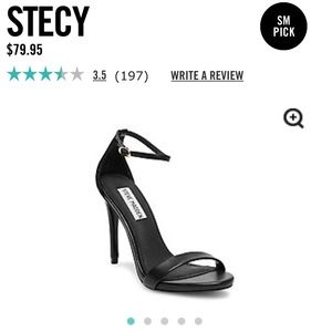 Black ankle strap heels