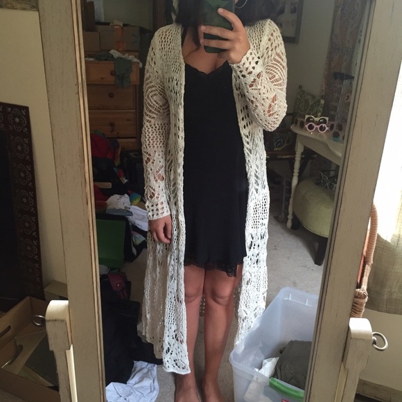 crochet knit cardigan