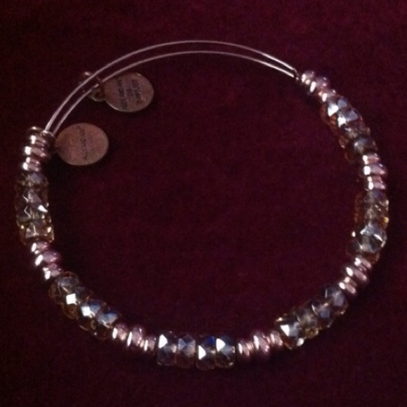 RARE Alex and ani rose gold beaded bracelet