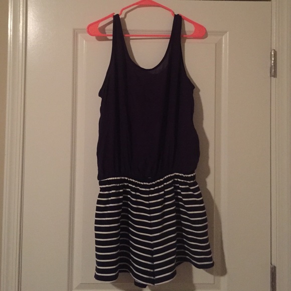 Navy Romper