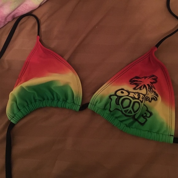 One Love Bikini Top ❤️💛💚